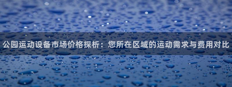 征途国际代理：公园运动设备市场价格探析：您所在区域的运动需求